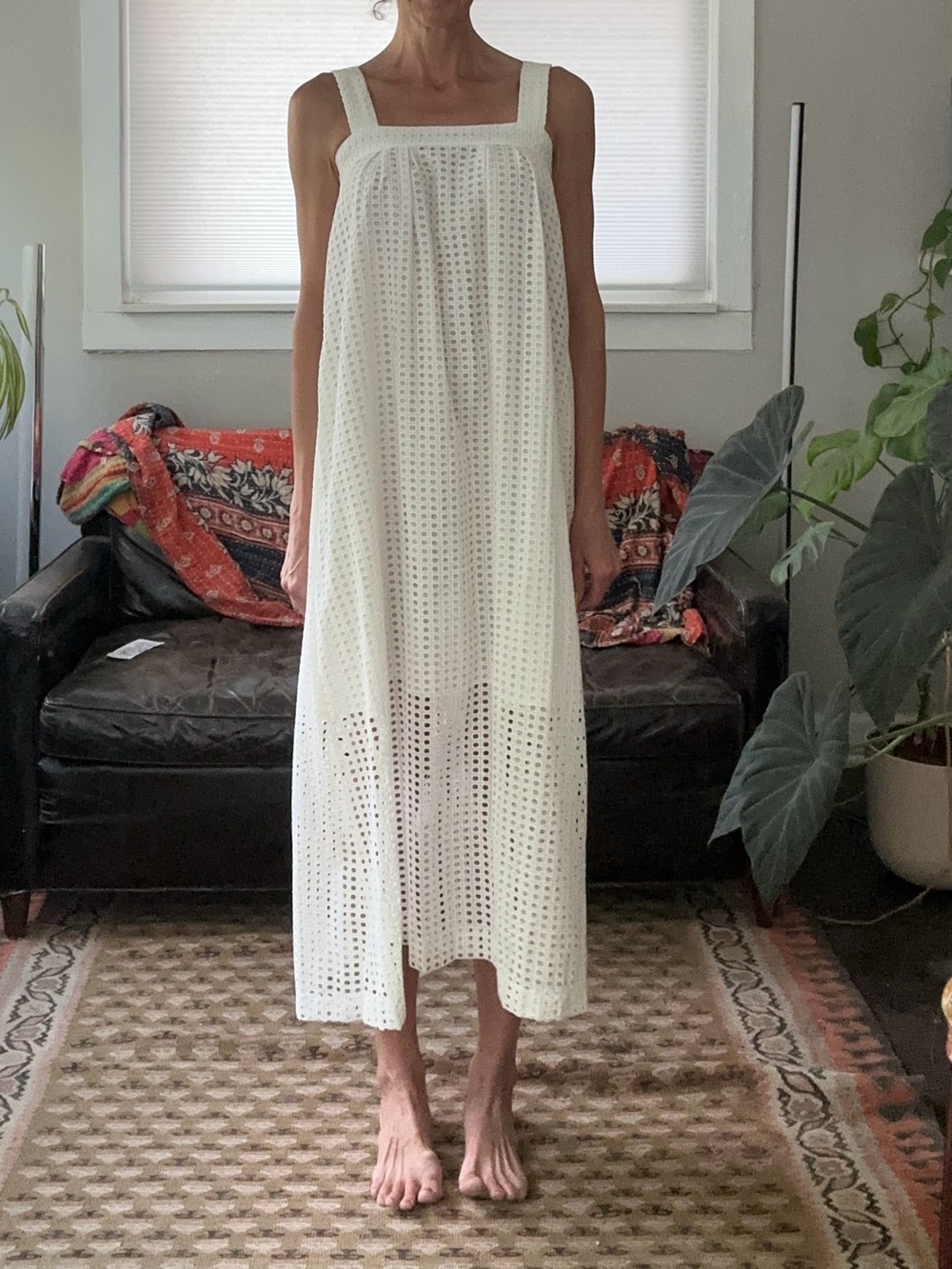 Diarte White Eyelet Maxi Dress size 38
